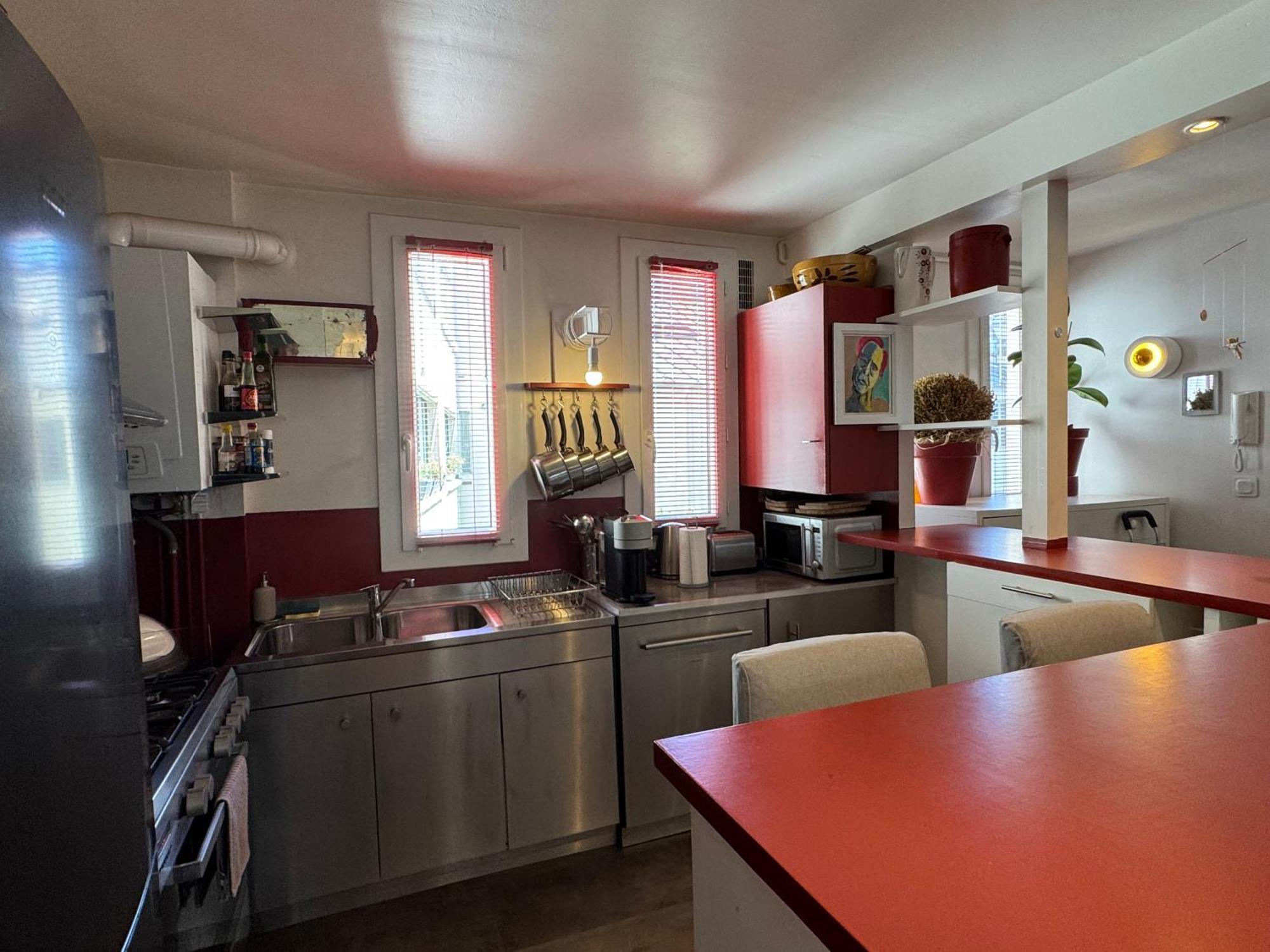 Appartamento Red Flat Parigi Esterno foto